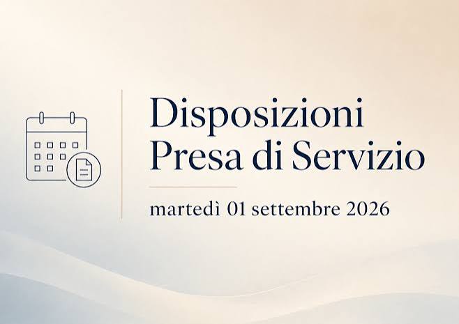Assunzioni in servizio 01 settembre 2026